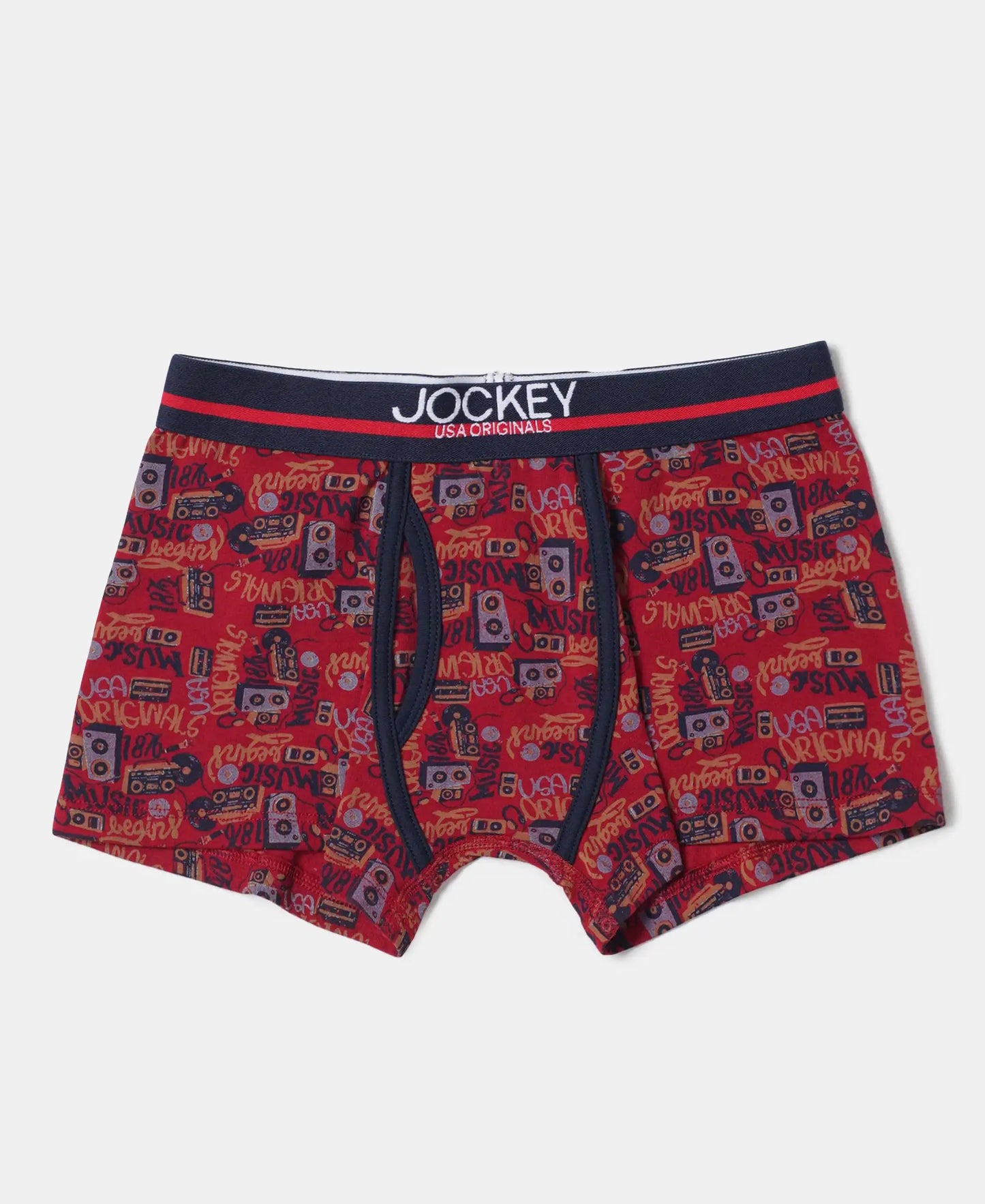 Super Combed Cotton Elastane Printed Trunk with Ultrasoft Waistband - Assorted-9