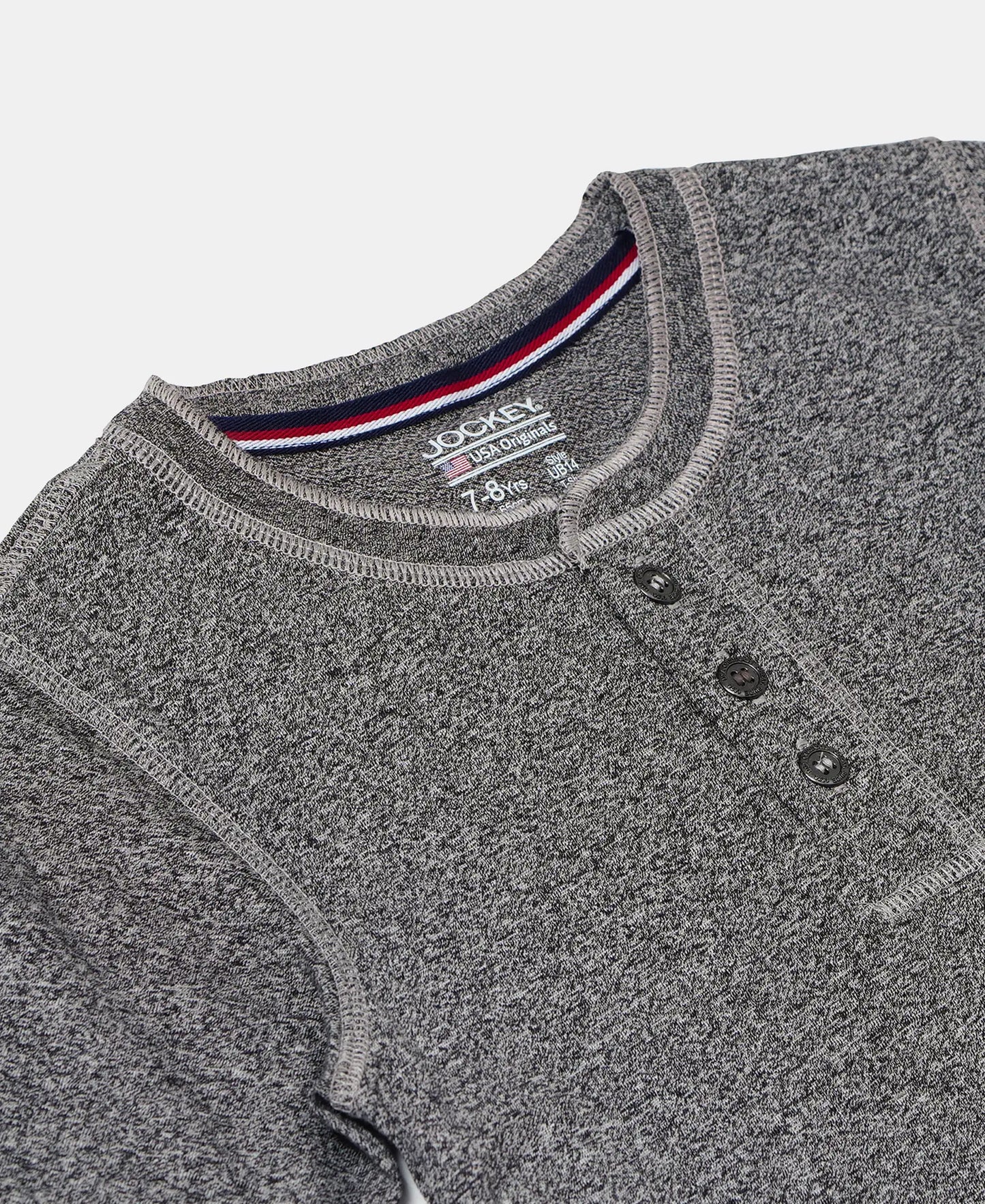 Super Combed Cotton Rich Graphic Printed Full Sleeve Henley T-Shirt - Black Grindle-3