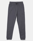 Super Combed Cotton Rich Joggers with Ribbed Cuff Hem - Gunmetal-1