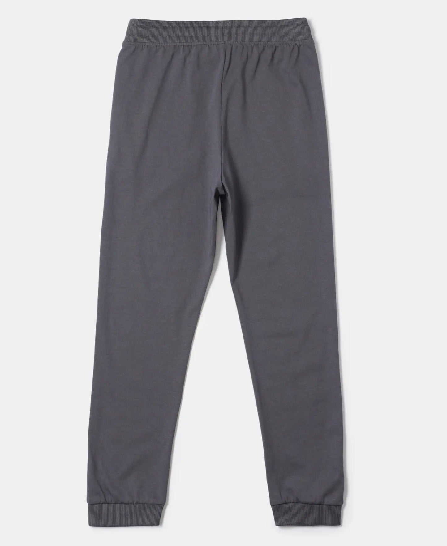 Super Combed Cotton Rich Joggers with Ribbed Cuff Hem - Gunmetal-2