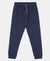 Super Combed Cotton Rich Joggers with Ribbed Cuff Hem - Ink Blue Melange-1