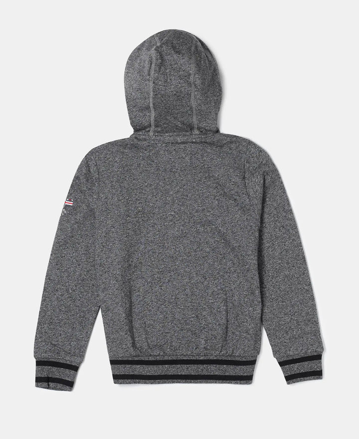 Super Combed Cotton French Terry Hoodie Jacket - Black Grindle-2