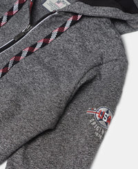 Super Combed Cotton French Terry Hoodie Jacket - Black Grindle-4