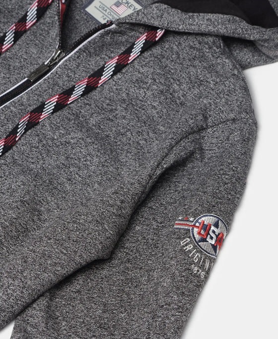 Super Combed Cotton French Terry Hoodie Jacket - Black Grindle-4