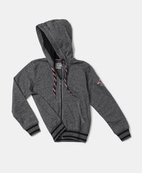 Super Combed Cotton French Terry Hoodie Jacket - Black Grindle-6