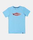 Super Combed Cotton Graphic Printed Half Sleeve T-Shirt - Alaskan Blue Printed-1