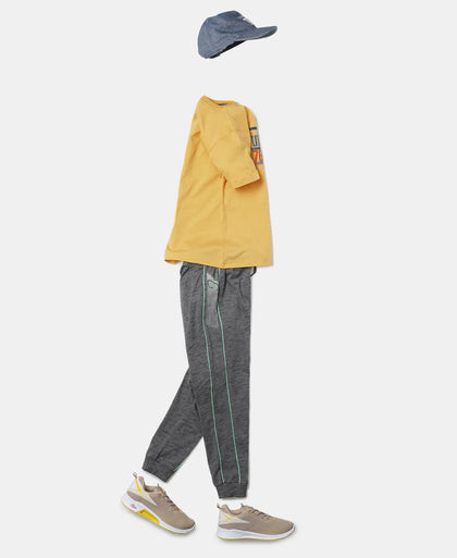 Super Combed Cotton Graphic Printed Half Sleeve T-Shirt - Corn Silk Printed-4