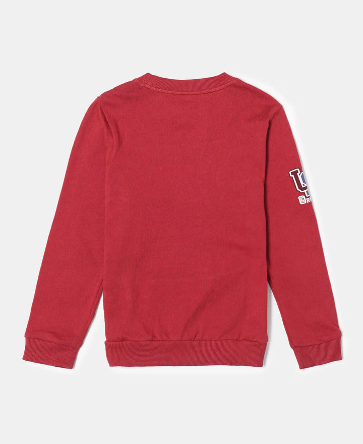 Super Combed Cotton Rich Graphic Printed Sweatshirt - Cherry Cobbler-2