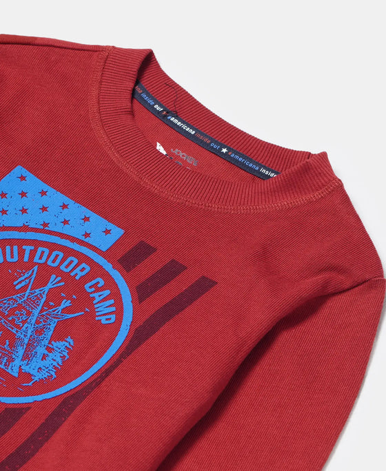 Super Combed Cotton Rich Graphic Printed Sweatshirt - Cherry Cobbler-3