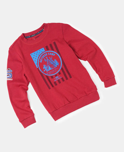 Super Combed Cotton Rich Graphic Printed Sweatshirt - Cherry Cobbler-5