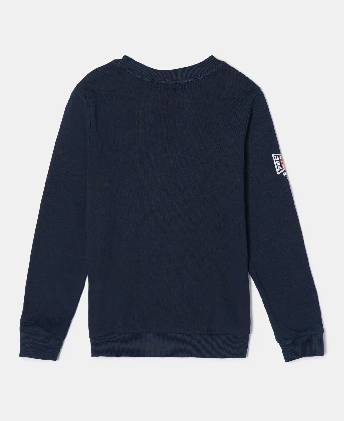 Super Combed Cotton Rich Graphic Printed Sweatshirt - Navy-2