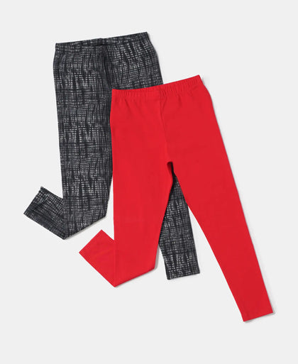 Super Combed Cotton Elastane Printed Leggings - Assorted - Assorted-7