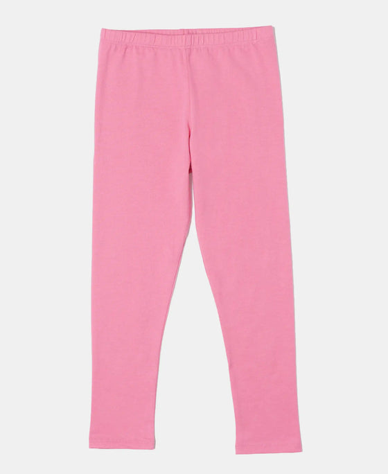 Super Combed Cotton Elastane Leggings - Pink Carnation-1