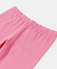Super Combed Cotton Elastane Leggings - Pink Carnation-3