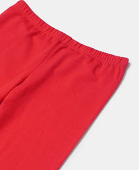 Super Combed Cotton Elastane Leggings - Rio Red-3