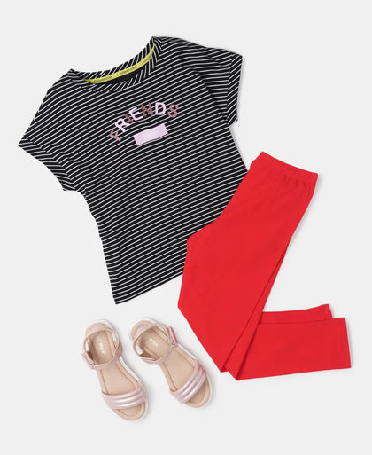 Super Combed Cotton Elastane Leggings - Rio Red-4
