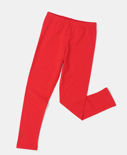 Super Combed Cotton Elastane Leggings - Rio Red-5