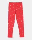 Super Combed Cotton Elastane Leggings - Rio Red Printed-1