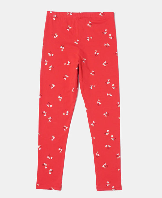 Super Combed Cotton Elastane Leggings - Rio Red Printed-2