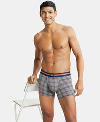 Super Combed Cotton Elastane Printed Trunk with Ultrasoft Waistband - Navy Print-13