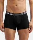 Super Combed Cotton Rib Trunk with Ultrasoft Waistband - Black-1