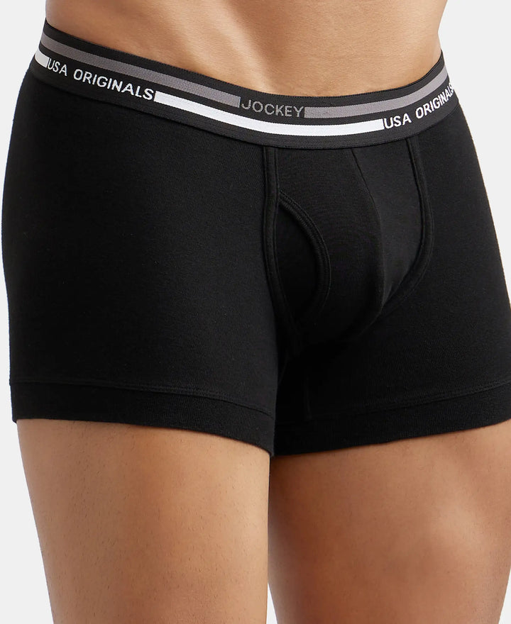 Super Combed Cotton Rib Trunk with Ultrasoft Waistband - Black-6