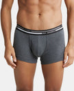 Super Combed Cotton Rib Trunk with Ultrasoft Waistband - Charcoal Melange-1