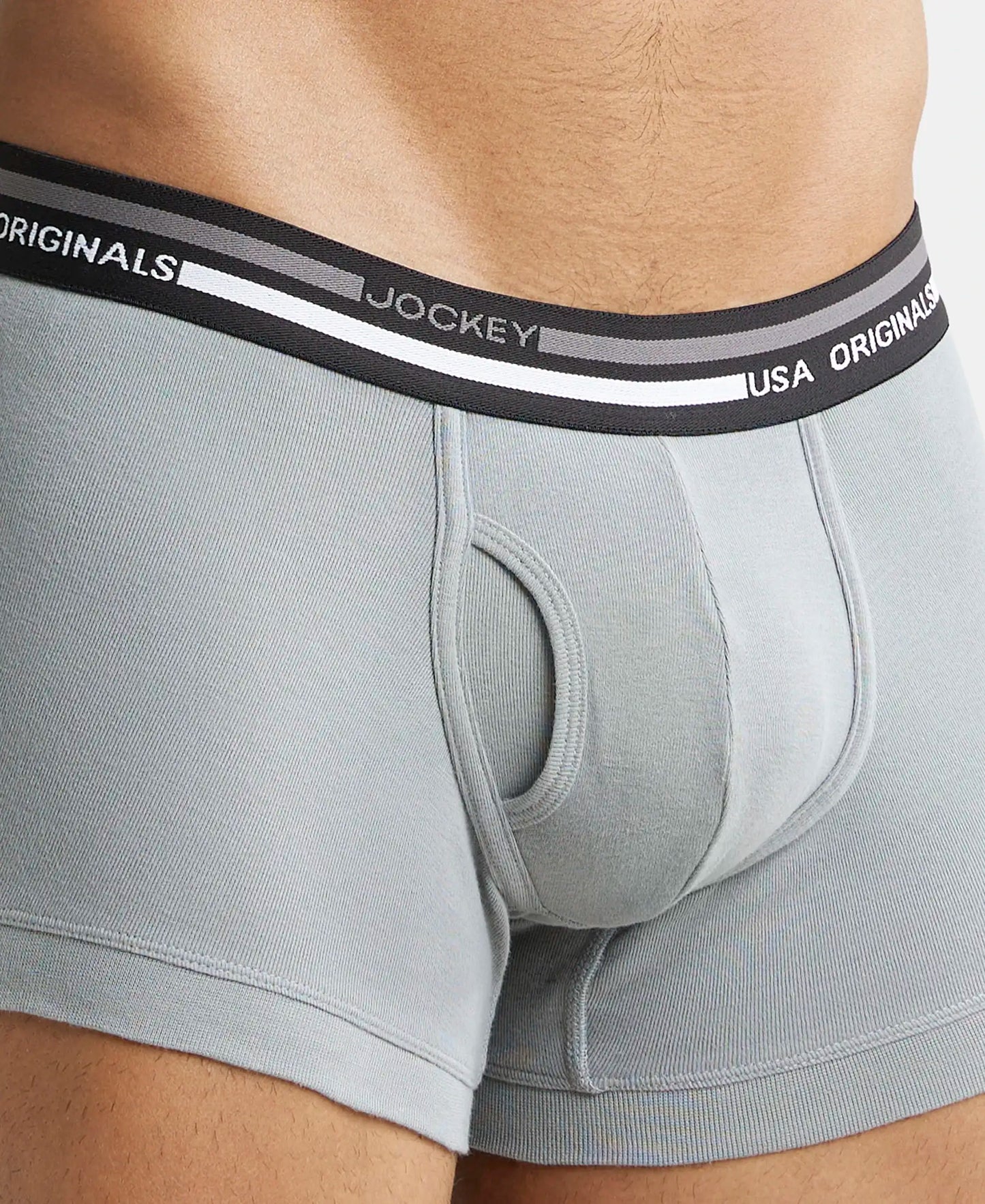 Super Combed Cotton Rib Trunk with Ultrasoft Waistband - Monument-6