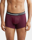 Super Combed Cotton Rib Trunk with Ultrasoft Waistband - Wine Tasting-1