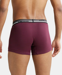 Super Combed Cotton Rib Trunk with Ultrasoft Waistband - Wine Tasting-3