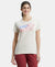 Super Combed Cotton Elastane Regular Fit Graphic Printed Round Neck Half Sleeve T-Shirt - Cream Melange-1