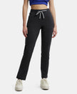Super Combed Cotton French Terry Track Pant with Side Pockets - Black Melange-1