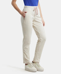 Super Combed Cotton French Terry Track Pant with Side Pockets - Cream Melange-2