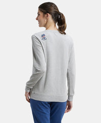 Super Combed Cotton Elastane Stretch Melange Sweatshirt with Round Neck Half Zip - Light Grey Melange-3