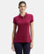 Super Combed Cotton Elastane Stretch Pique Fabric Regular Fit Printed Half Sleeve Polo T-Shirt - Red Plum-1