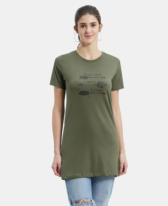 Super Combed Cotton Relaxed Fit Graphic Printed Half Sleeve Long Length T-Shirt - Beetle Assorted Prints-1