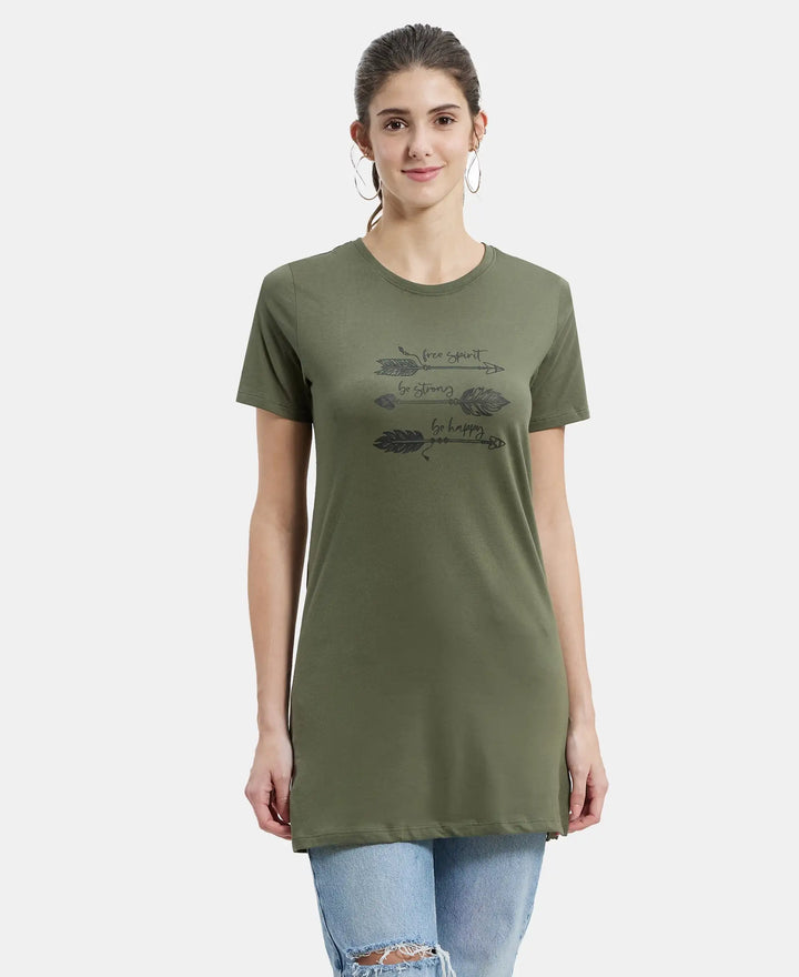 Super Combed Cotton Relaxed Fit Graphic Printed Half Sleeve Long Length T-Shirt - Beetle Assorted Prints-1