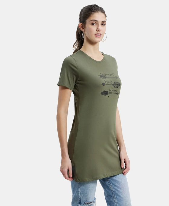 Super Combed Cotton Relaxed Fit Graphic Printed Half Sleeve Long Length T-Shirt - Beetle Assorted Prints-2