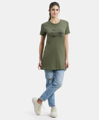 Super Combed Cotton Relaxed Fit Graphic Printed Half Sleeve Long Length T-Shirt - Beetle Assorted Prints-4