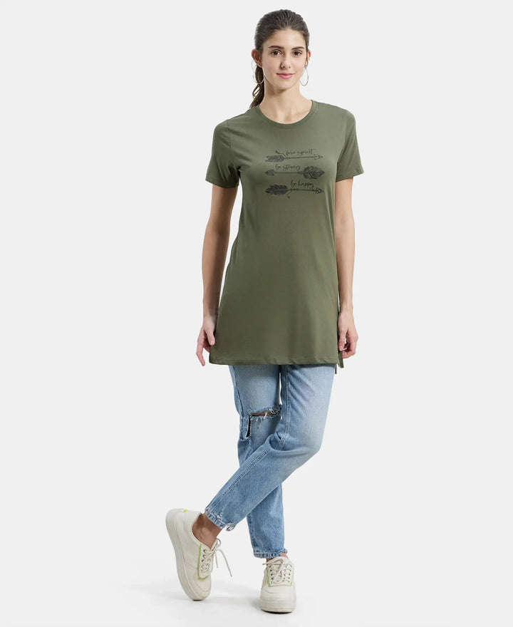 Super Combed Cotton Relaxed Fit Graphic Printed Half Sleeve Long Length T-Shirt - Beetle Assorted Prints-4