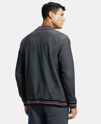 Super Combed Cotton Rich Jacket with Ribbed Cuffs - Black-3