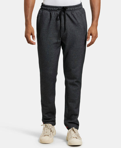 Super Combed Cotton Rich Slim Fit Jogger with Zipper Pockets - Black-1