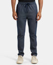Super Combed Cotton Rich Slim Fit Jogger with Zipper Pockets - Navy-1