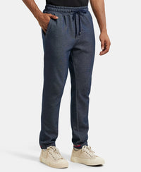 Super Combed Cotton Rich Slim Fit Jogger with Zipper Pockets - Navy-2
