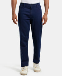 Super Combed Cotton Rich Elastane Stretch Slim Fit Leisure Jeans With 5 Pocket Styling - Indigo-1
