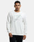 Super Combed Cotton Rich French Terry Printed Sweatshirt with Ribbed Cuffs - Blanc de Blanc-1