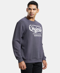 Super Combed Cotton Rich French Terry Printed Sweatshirt with Ribbed Cuffs - Nine Iron-2