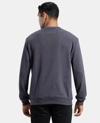 Super Combed Cotton Rich French Terry Printed Sweatshirt with Ribbed Cuffs - Nine Iron-3