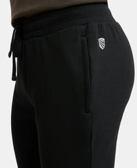 Super Combed Cotton Rich Fleece Trackpants with StayWarm Technology - Black-7