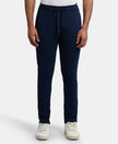Super Combed Cotton Rich Fleece Trackpants with StayWarm Technology - Navy-1